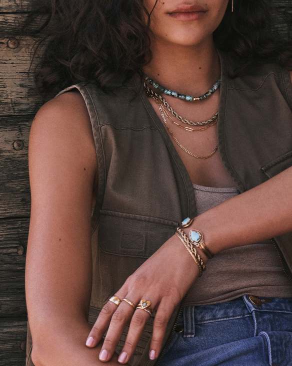 Noble Rope Link and Chain Bracelet in Vintage Gold