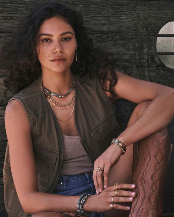 Noble Rope Link and Chain Necklace in Vintage Gold