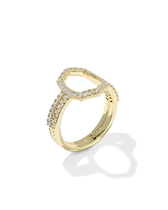 Daphne Pave Gold Cocktail Ring&nbsp;