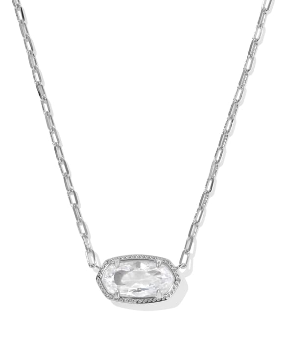 Elisa Luxe Silver Short Pendant Necklace&nbsp;