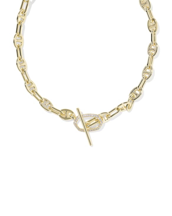 Elisa Toggle Gold Link and Chain Necklace&nbsp;