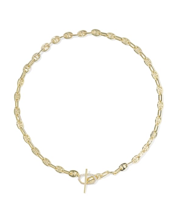 Elisa Toggle Gold Link and Chain Necklace&nbsp;