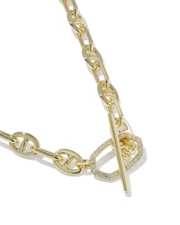 Elisa Toggle Gold Link and Chain Necklace&nbsp;