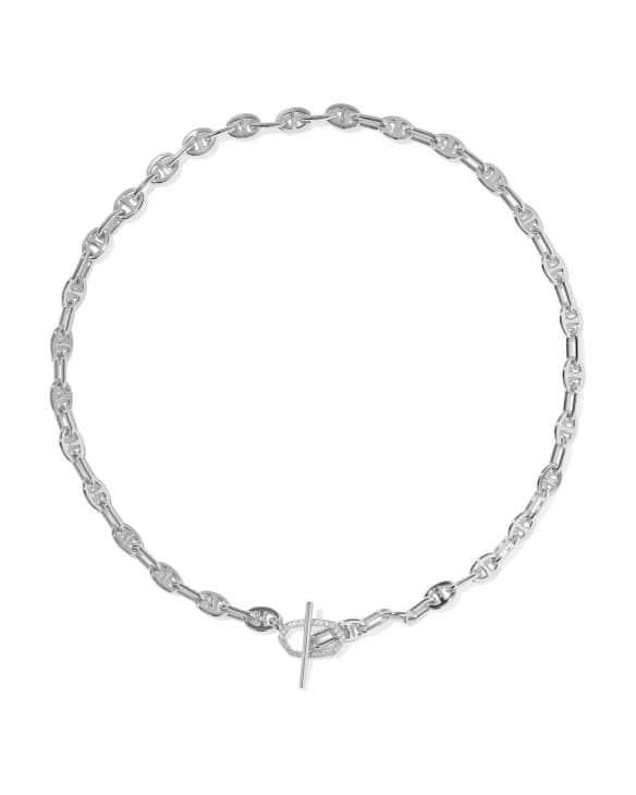 Elisa Toggle Silver Link and Chain Necklace&nbsp;