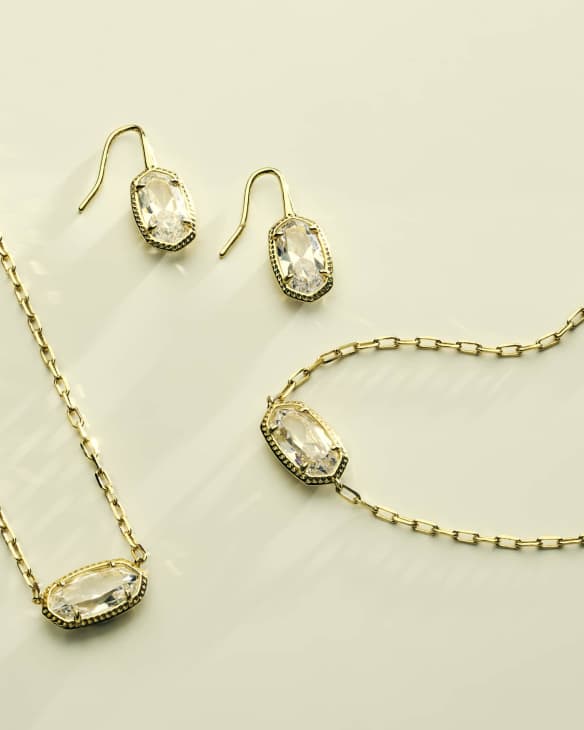 Elisa Luxe Gold Short Pendant Necklace&nbsp;