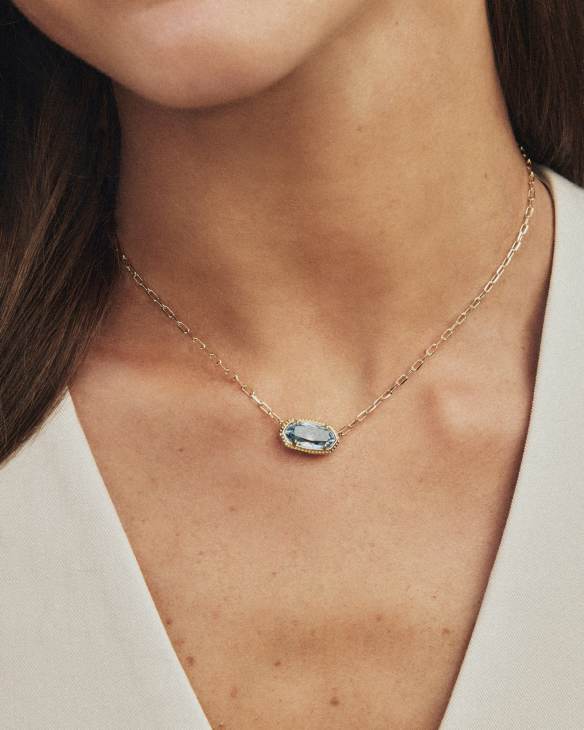 Elisa Luxe Gold Short Pendant Necklace&nbsp;