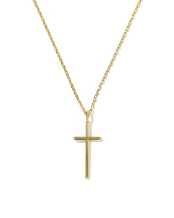 Large 18k Gold Vermeil Cross Pendant