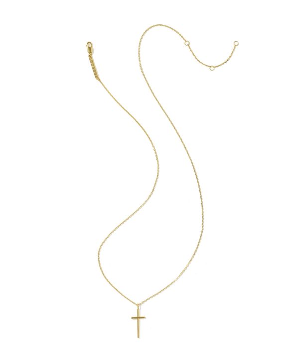 Large 18k Gold Vermeil Cross Pendant