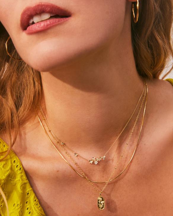 Diamond Cut Snake Chain Necklace in 18k Gold Vermeil