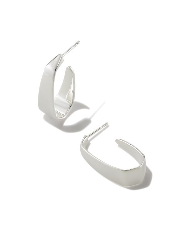 Cadence Hoop Earrings in Sterling Silver