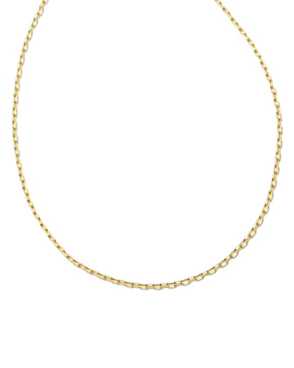Mini Paperclip Chain Necklace in 18k Gold Vermeil