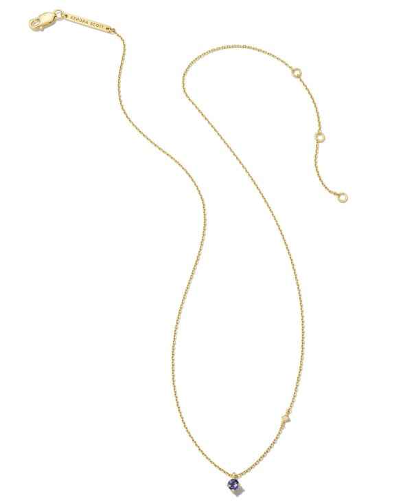 Maisie 18k Gold Vermeil Pendant Necklace in Blue Iolite