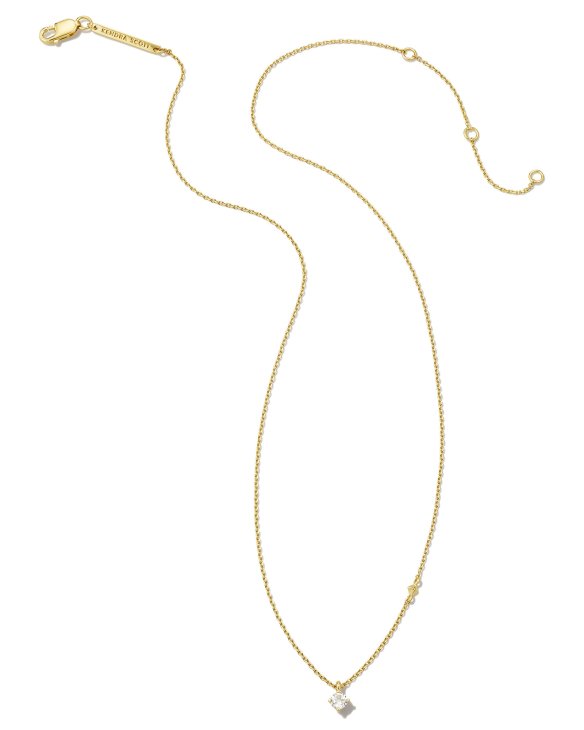 Maisie 18k Gold Vermeil Pendant Necklace in White Topaz