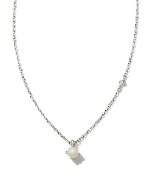 Maisie Sterling Silver Pendant Necklace in White Pearl