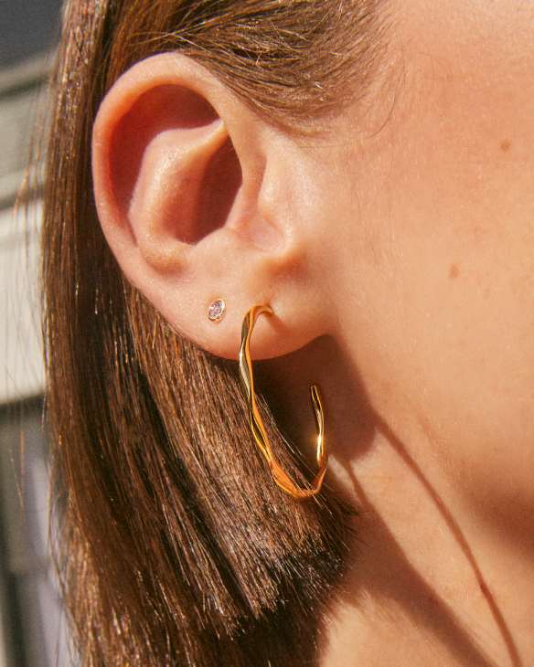 Aspen Hoop Earrings in 18k Gold Vermeil