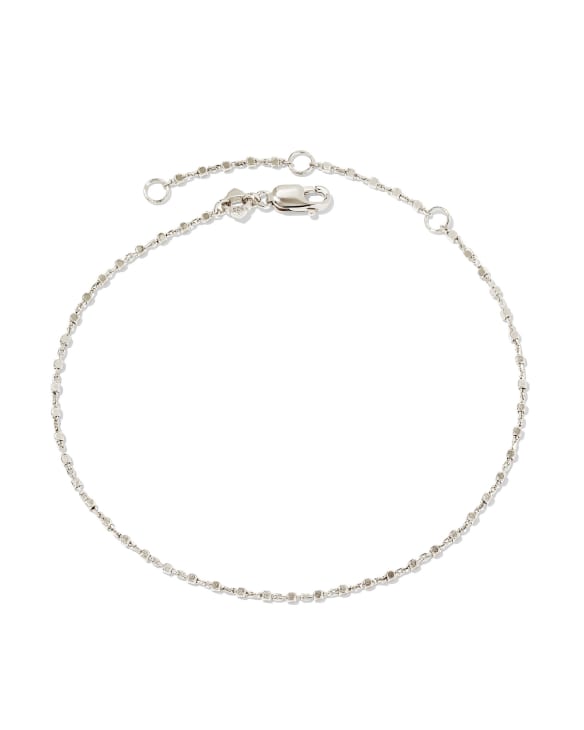 Beaded Satellite Chain Bracelet in Sterling Silver