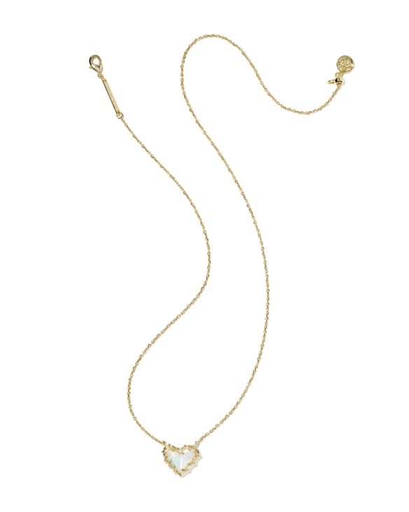 Dolly Parton x Kendra Scott Patchwork Ari Heart Gold Short Pendant Necklace