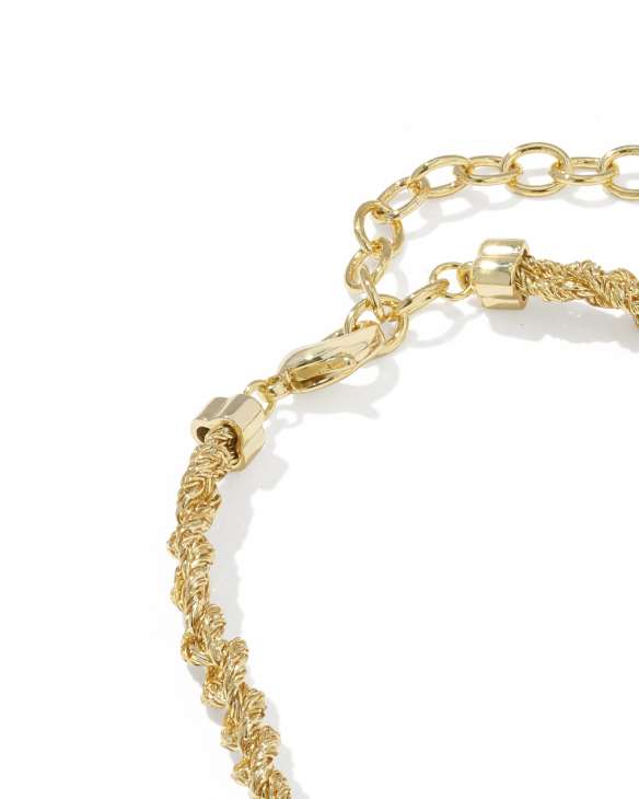 Gabriella Gold Braided Chain Bracelet