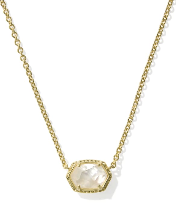 Daphne Gold Frame Short Pendant Necklace
