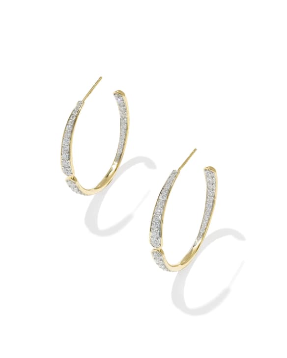 1.41 ct Lab Grown Diamond Adia 14k Yellow Gold Hoop Earrings
