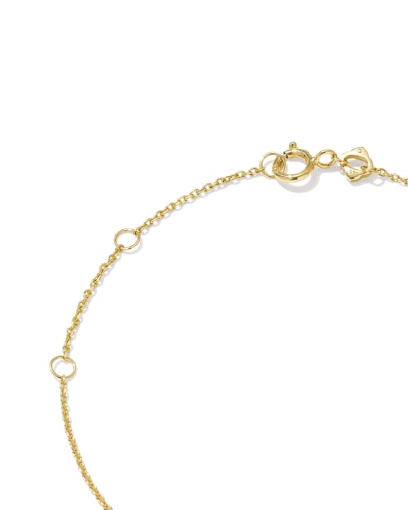 0.25 ct Lab Grown Diamond Dira 14k Yellow Gold Open Frame Delicate Chain Bracelet