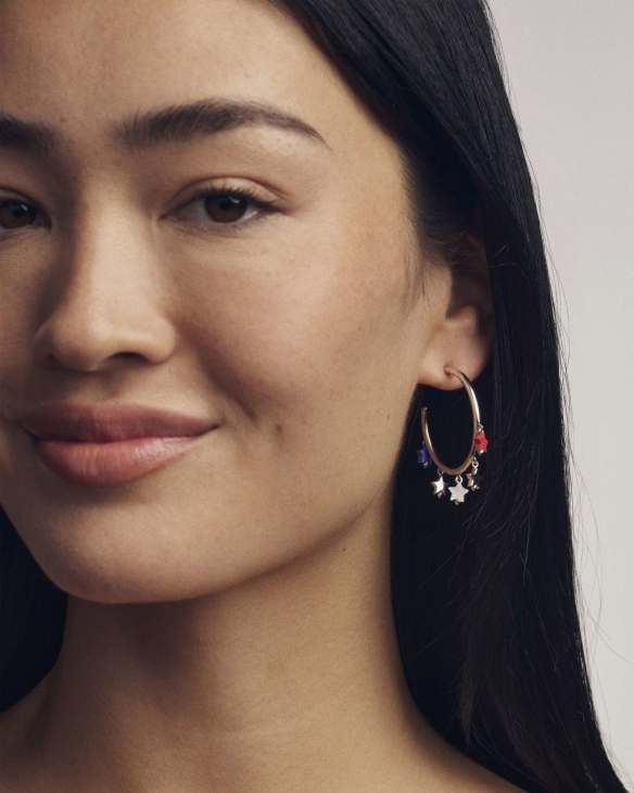 Camila Silver Hoop Earrings