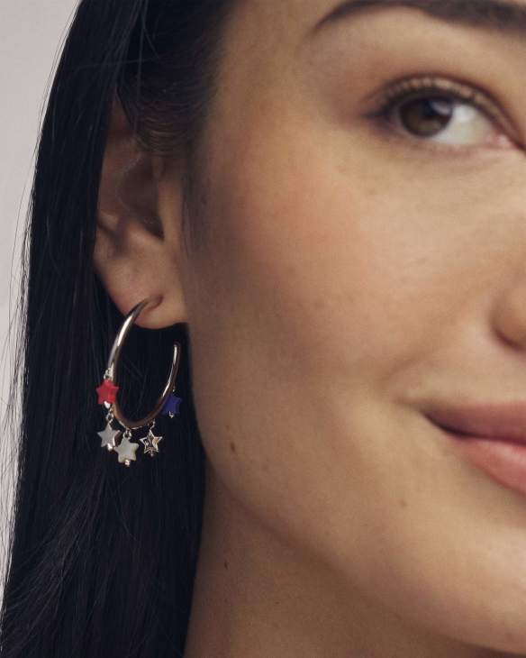 Camila Silver Hoop Earrings