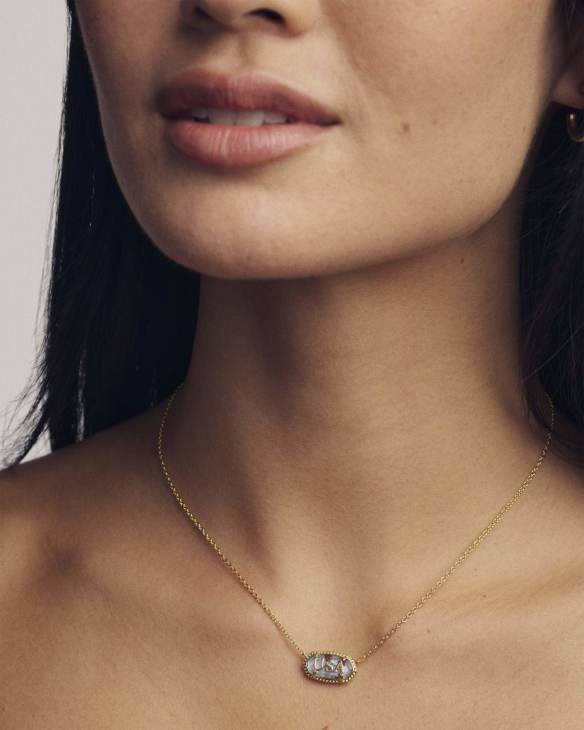 Elisa USA Gold Short Pendant Necklace