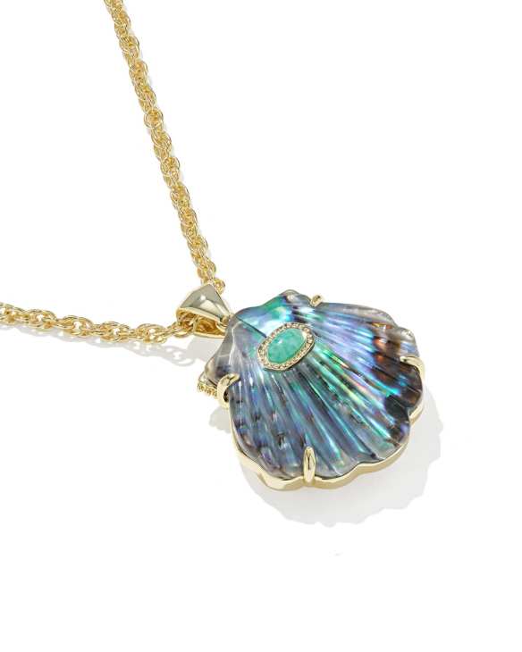 Lucia Shell Gold Short Pendant Necklace