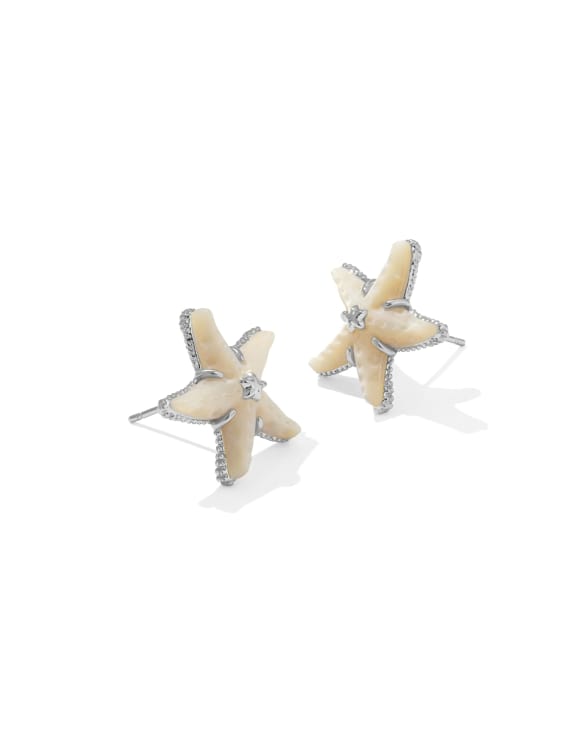 Parker Starfish Silver Stud Earrings
