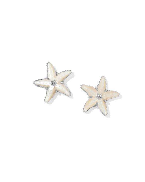 Parker Starfish Silver Stud Earrings