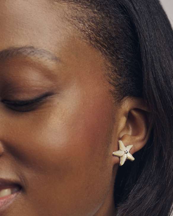 Parker Starfish Gold Stud Earrings