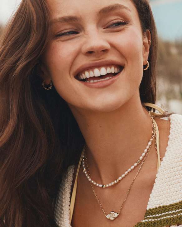 Gabriella Gold Pearl Strand Necklace