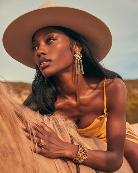 Ansel Rose Cocktail Ring in Vintage Gold