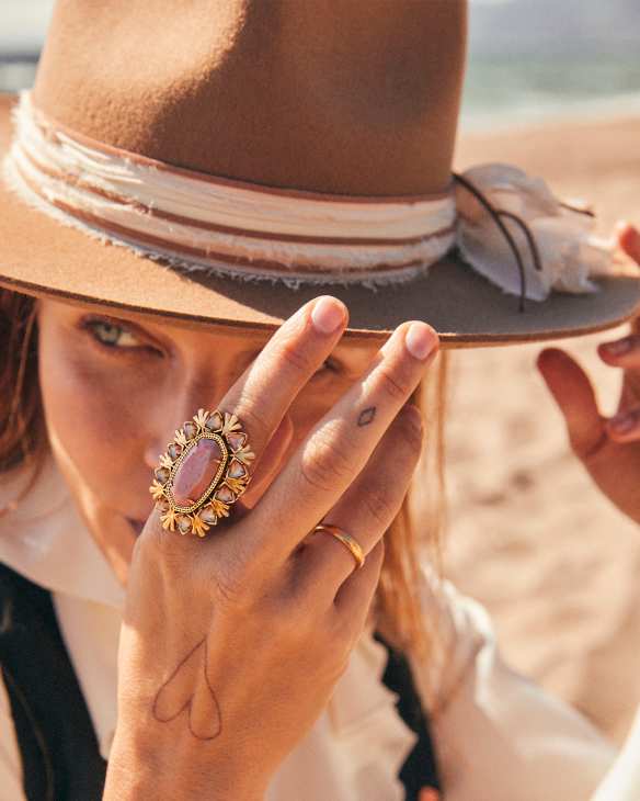 Terra Ring Set of 3 in Vintage Gold