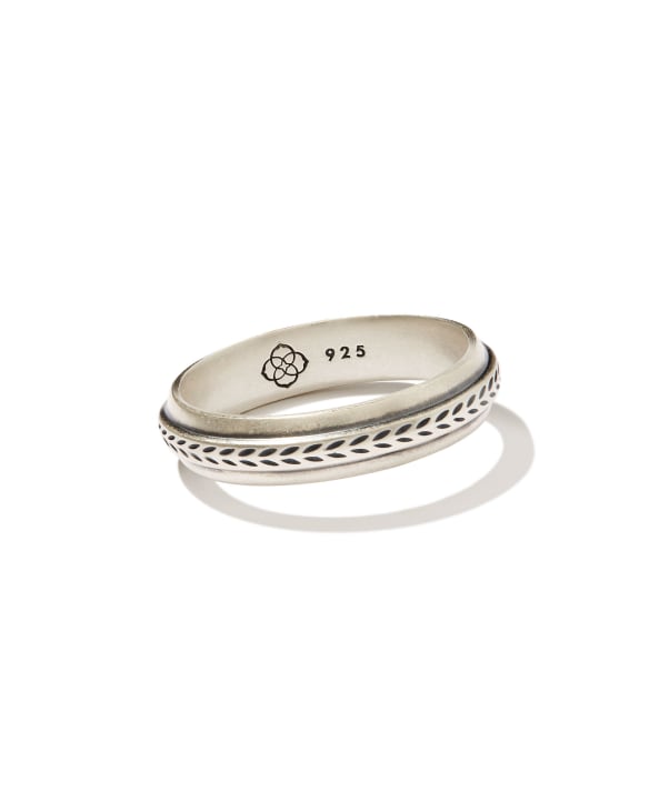 Hicks Band Ring in Oxidized Sterling Silver