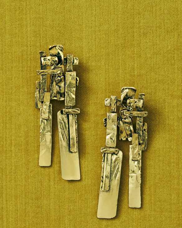 Holland Vintage Gold Statement Earrings