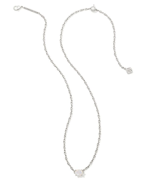 Cailin Silver Pendant Necklace in Champagne Opal Crystal