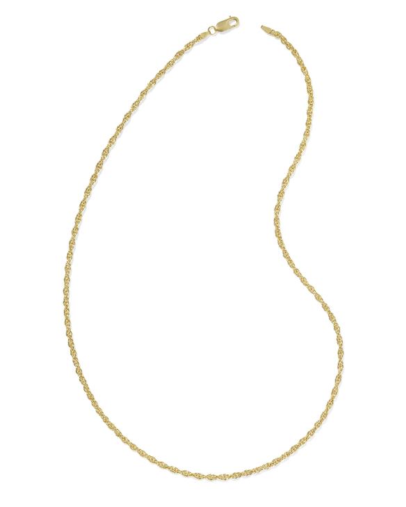 Ryan Rope Chain Necklace in 18k Gold Vermeil