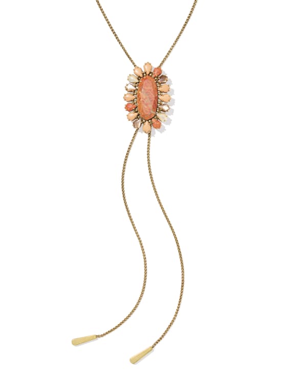 Flynn Vintage Gold Bolo Necklace