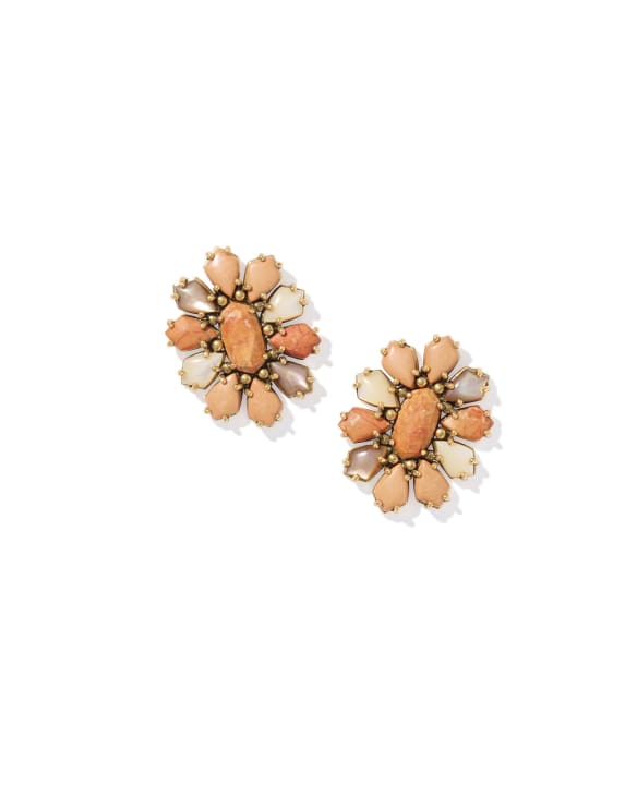 Flynn Vintage Gold Stud Earrings