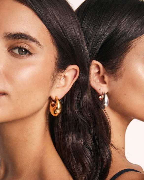 Raylyn Hoop Earrings in 18k Gold Vermeil