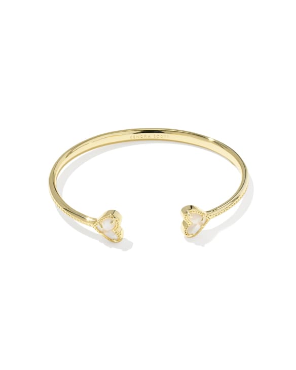 Framed Ari Heart Gold Cuff Bracelet