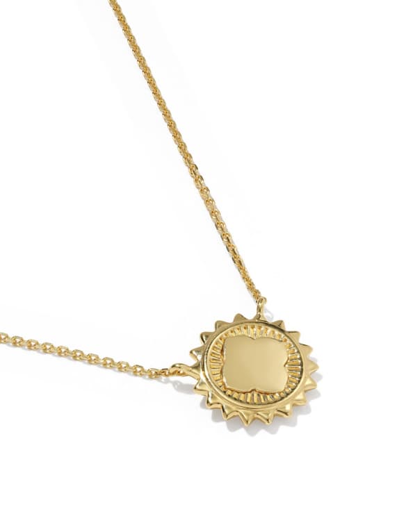 Dira Sun 18k Gold Vermeil Metal Short Pendant Necklace