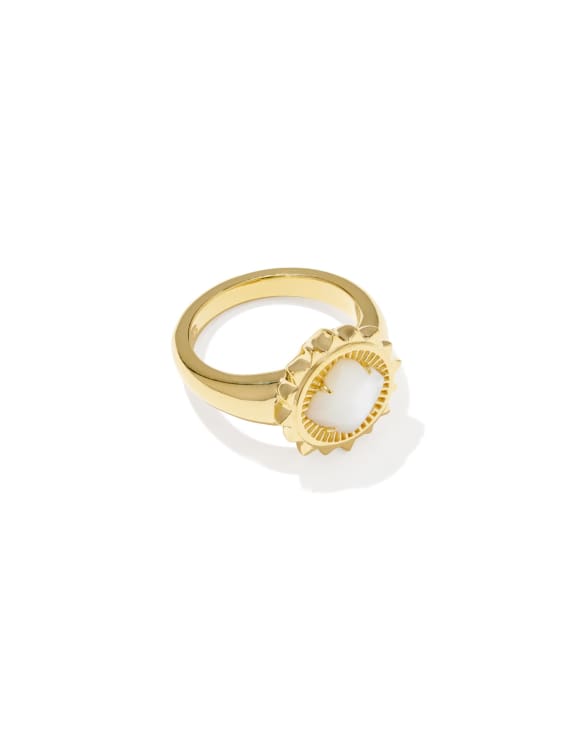 Dira Sun 18k Gold Vermeil Stone Ring