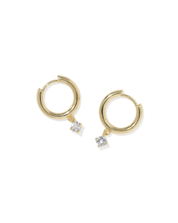 Maisie 18k Gold Vermeil April Huggie Earrings
