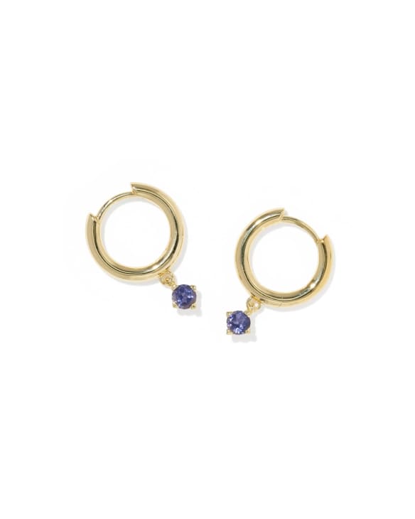 Maisie 18k Gold Vermeil September Huggie Earrings