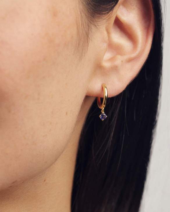 Maisie 18k Gold Vermeil September Huggie Earrings