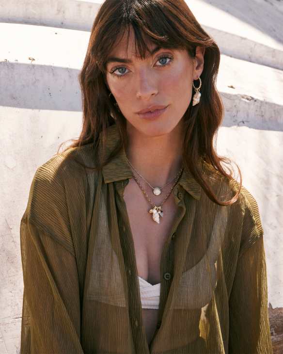 Oleana Gold Huggie Earrings