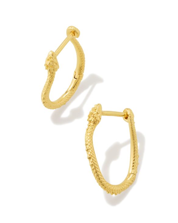 Snake Huggie Earrings in 18k Gold Vermeil